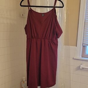 Burgundy Mini Dress